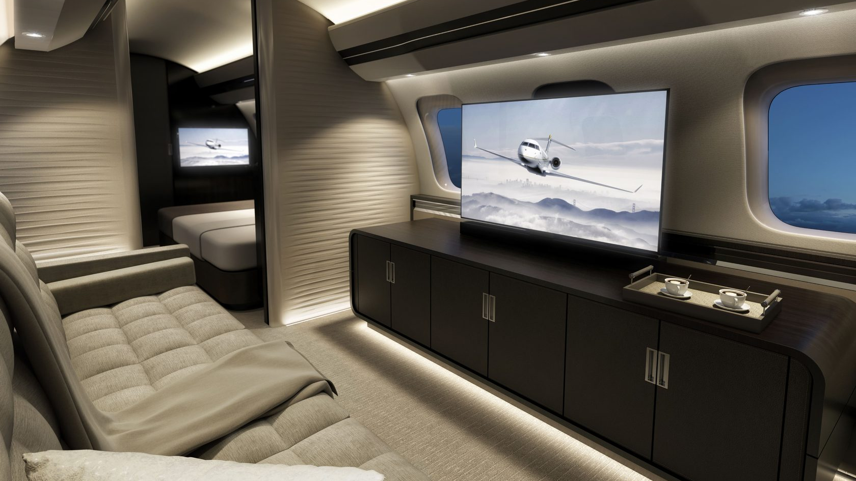 Global 7000 - exterior and cabin