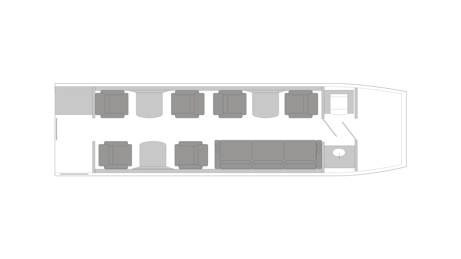 Legacy 500 cabin plan