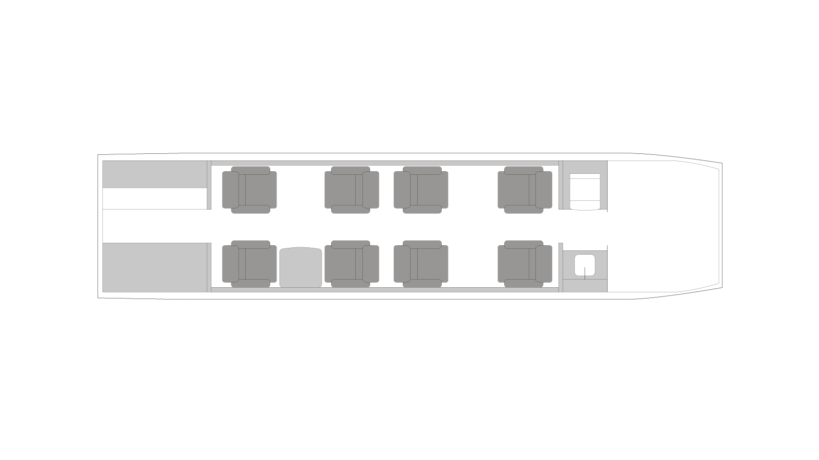 Challenger 350/300 cabin plan