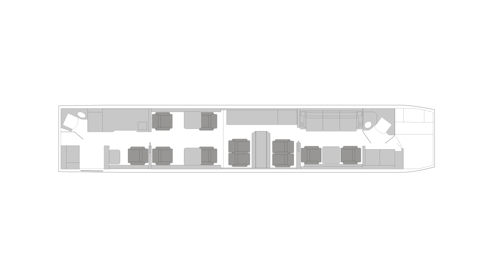 Global 6000/XRS cabin plan