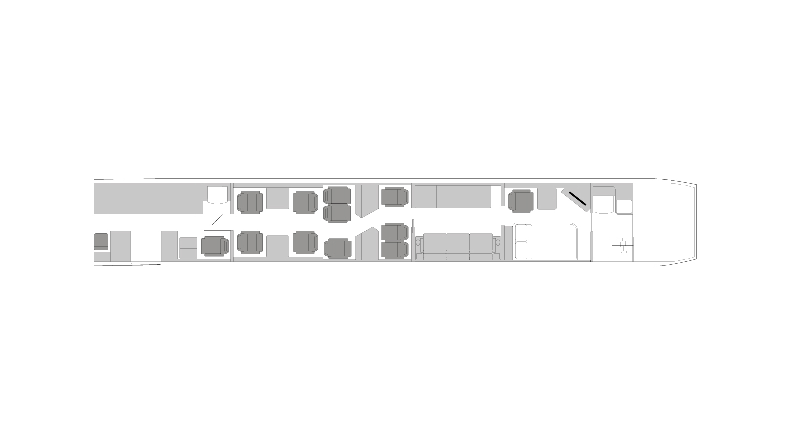 Global 7000 cabin plan