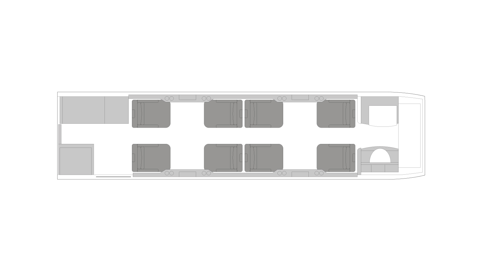 Citation X+/X cabin plan