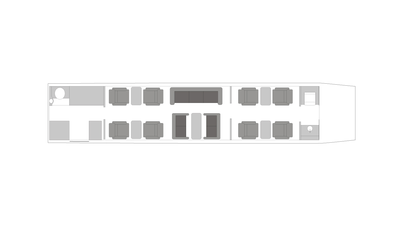 Challenger 850 cabin plan