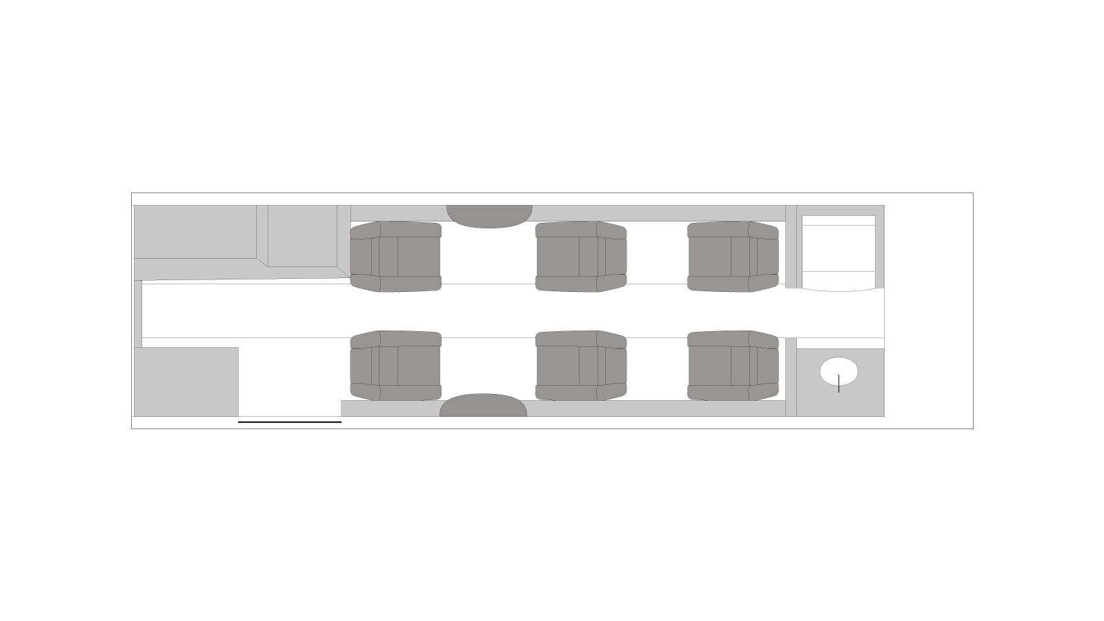 Phenom 300 cabin plan