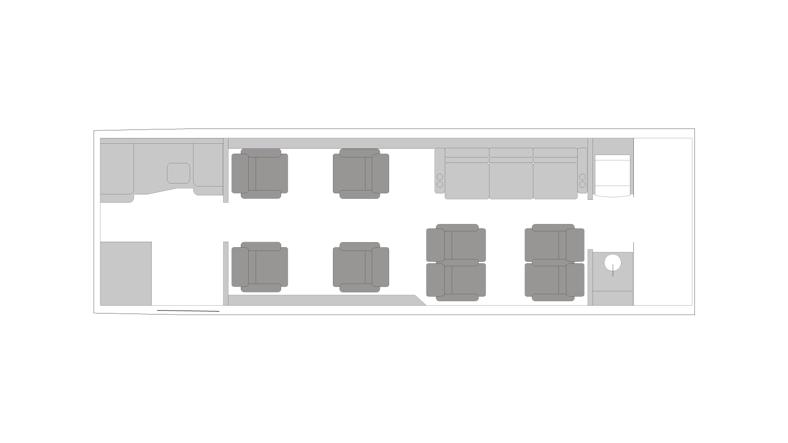 Challenger 605 cabin plan