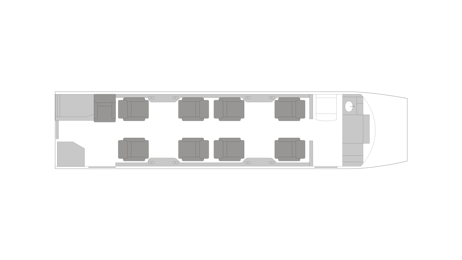 Citation Sovereign+/Sovereign cabin plan