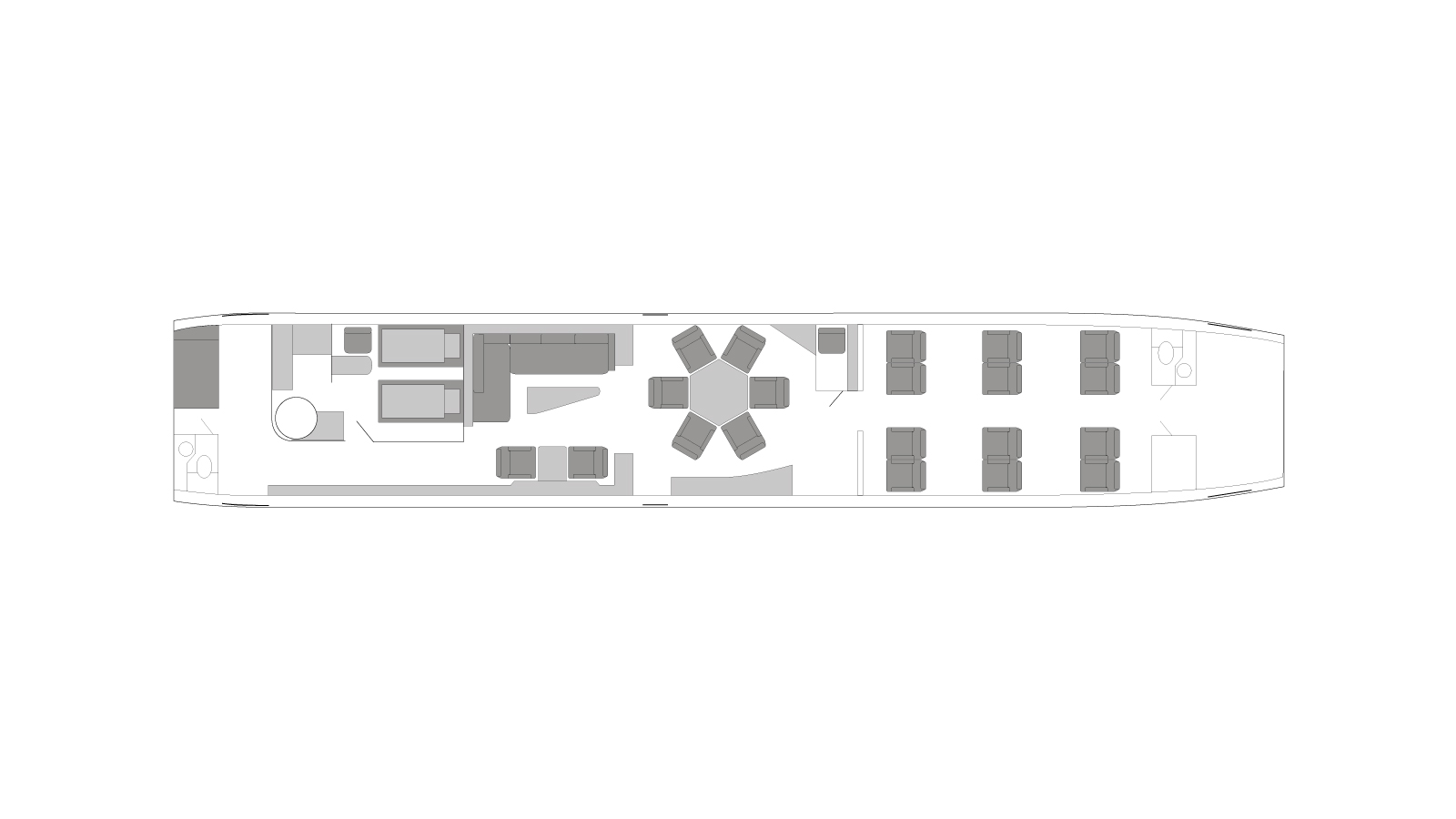 Airbus Corporate Jet cabin plan